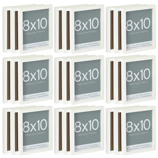 9 Packs: 3 ct. (27 total) White Fundamentals 8" x 10" Display Case by Studio Décor®
